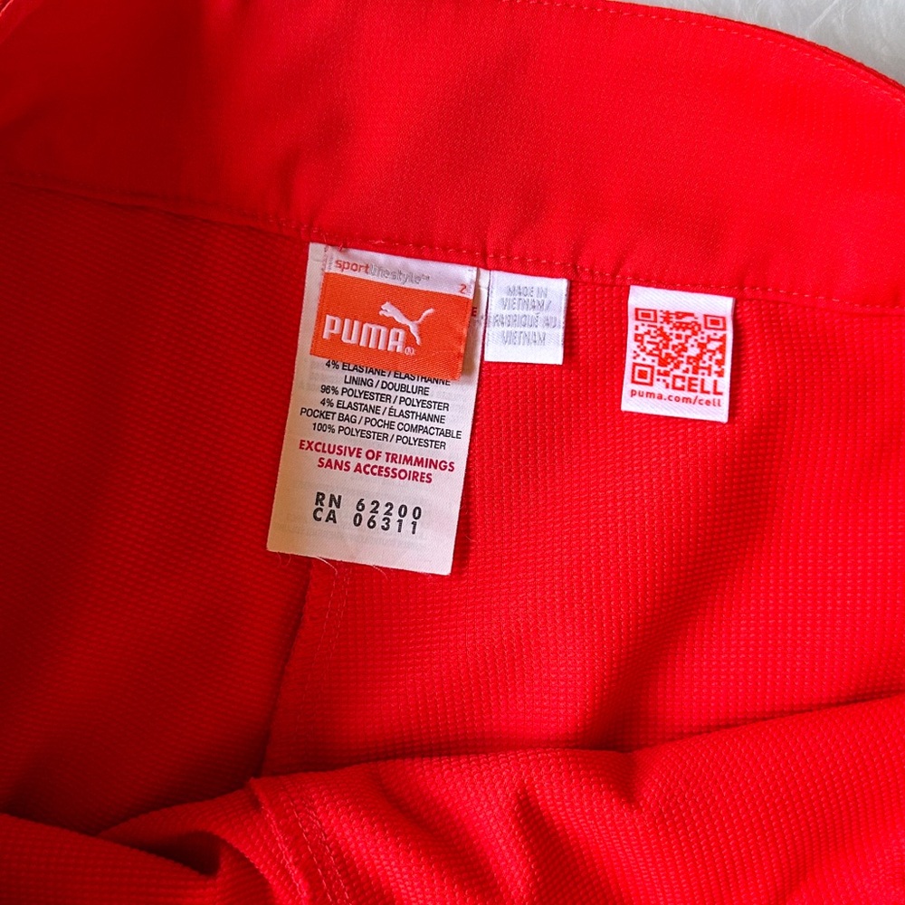 PUMA Cobra Sport Red Orange Pleated Golf Skirt Skort Size 2 NWOT - Picture 4 of 5